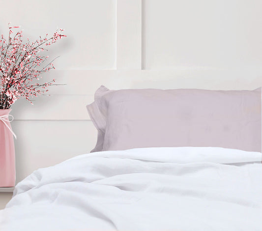 Stonewashed Linen Pillowcases In Pink