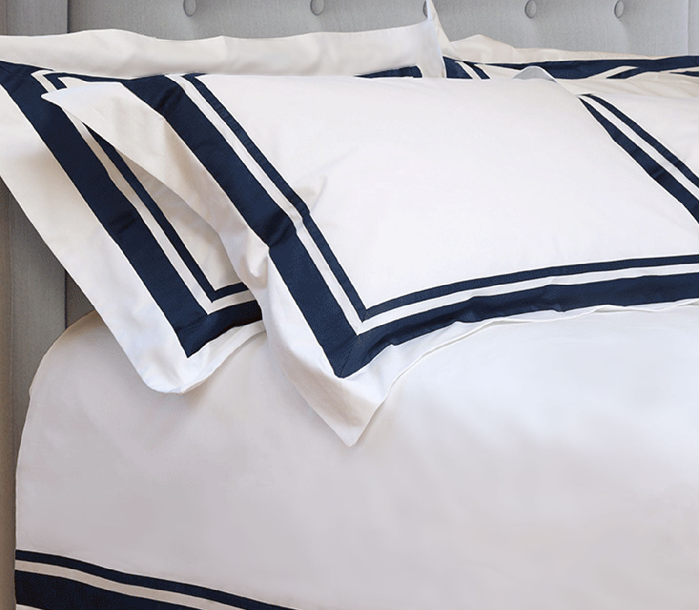 Aspley In Navy Pillowcases